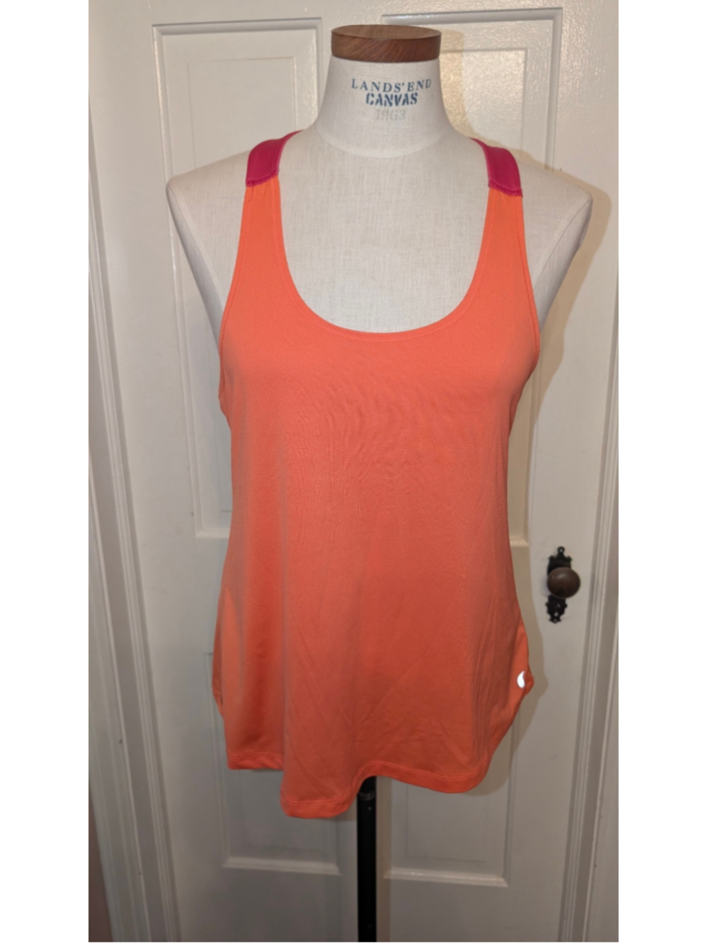 Women's Soffe Orange & Pink Racerback Tank Top M